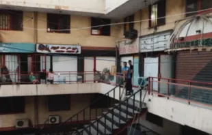 Christian refugees iving in an abandoned mall in Lebanon. Screenshot from a video by A Demand for Action.